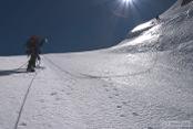Eiskletterabstieg im Berner Oberland
